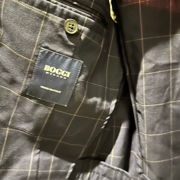 Boggi Milano Men’s Summer Pinstripe Suit Jacket, Navy - US 42/EU 52 - Picture 3 of 5